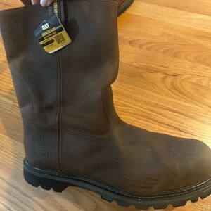 CAT Men's Brown Leather Work Boots